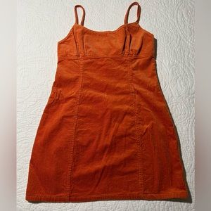 Wild fable orange corduroy mini dress. Size small.